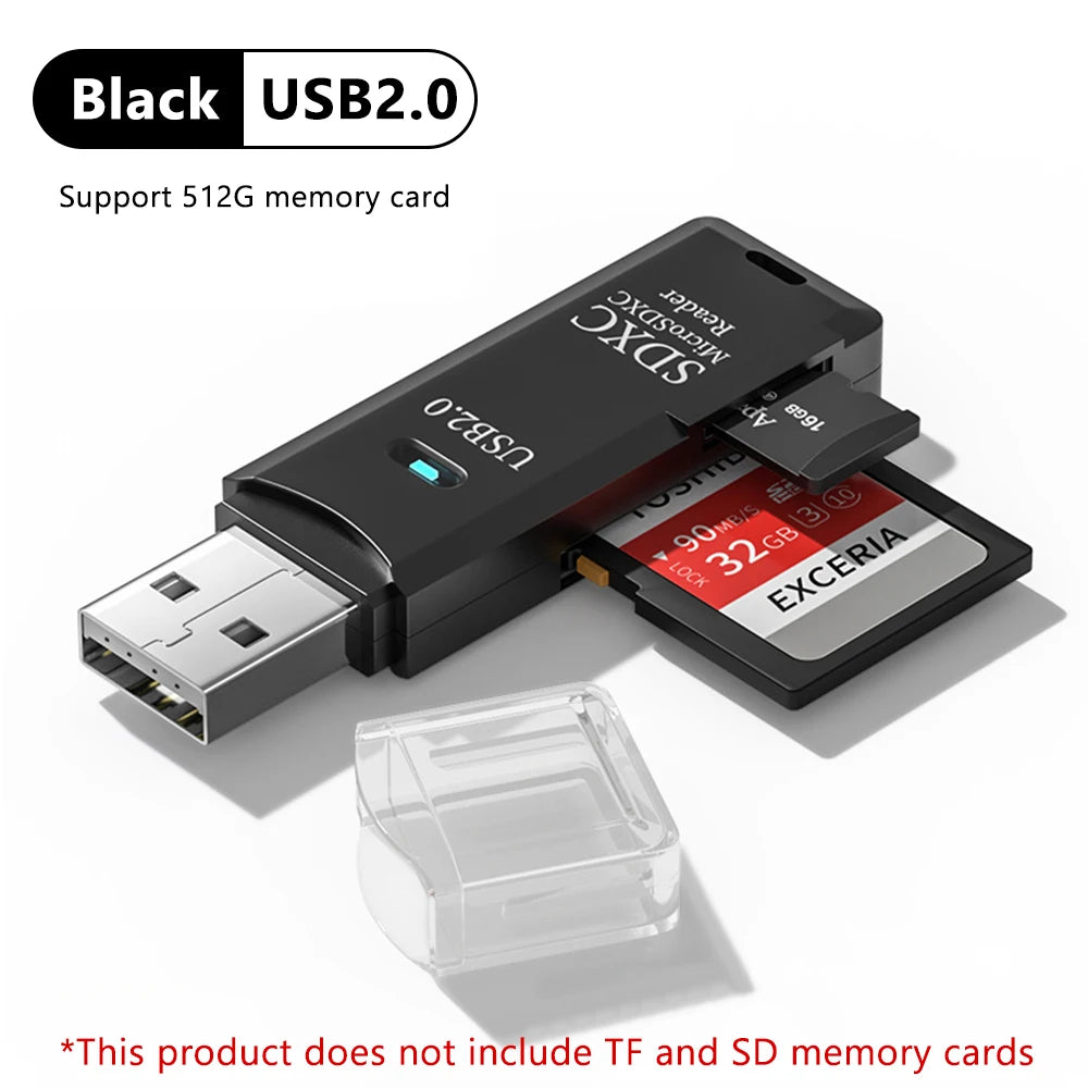 2-in-1 USB 3.0 SD & TF Card Reader Adapter