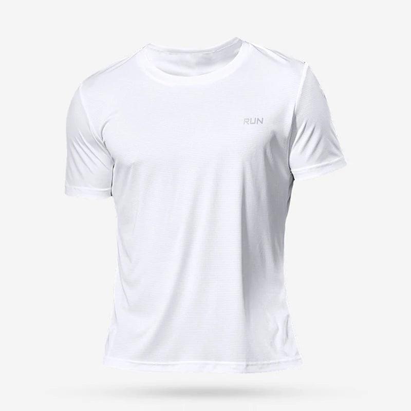 Men’s Quick Dry Sports T-Shirt – Lightweight Compression Gym & Running Shirt men-tshirt AllTrendMart White L