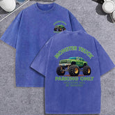 Vintage Monster Truck T-Shirt – Men’s Washed Cotton Graphic Tee unisex-tshirt AllTrendMart Blue XS