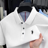 Men’s 100% Cotton Polo Shirt – Short Sleeve Classic Casual Summer Top men-tshirt AllTrendMart White M
