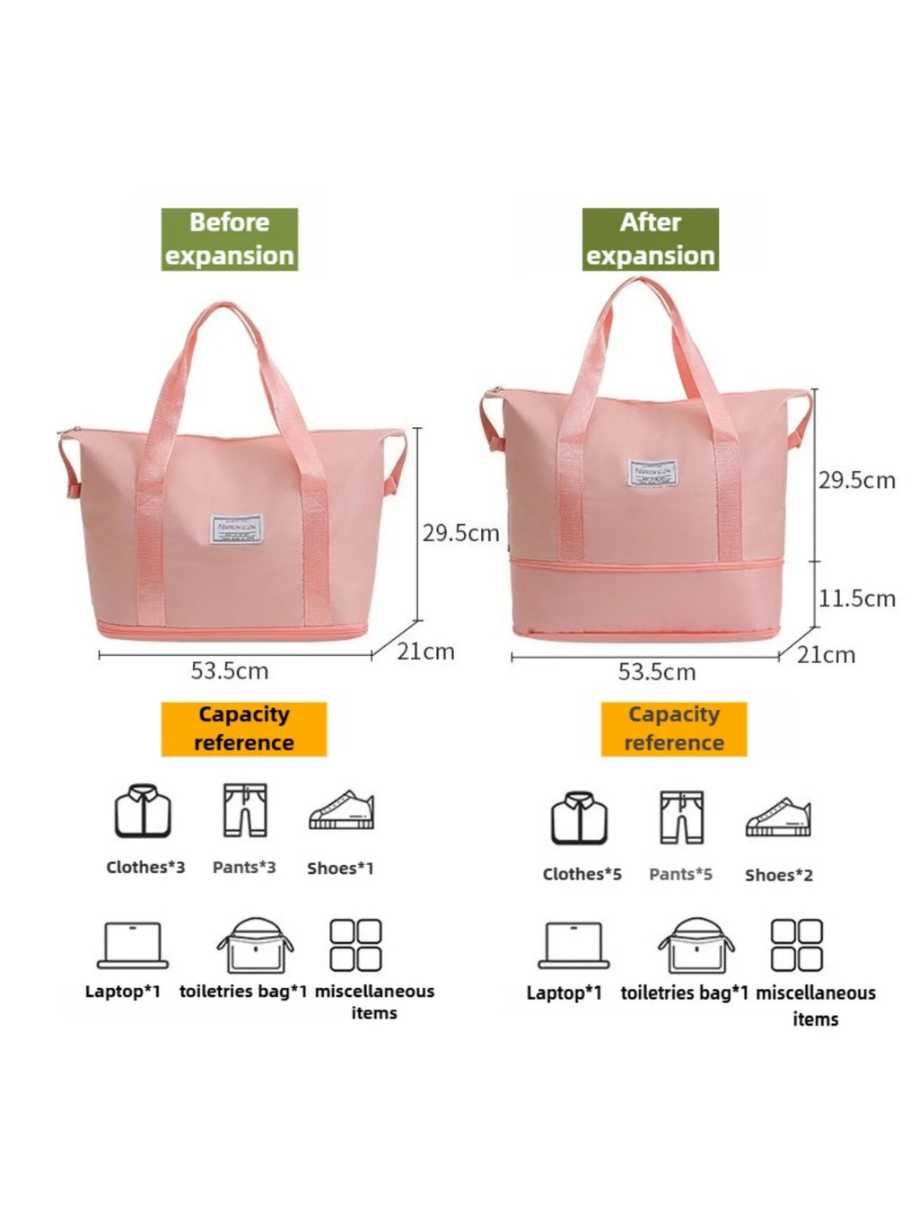 Large Capacity Waterproof Travel Storage & Laundry Bag