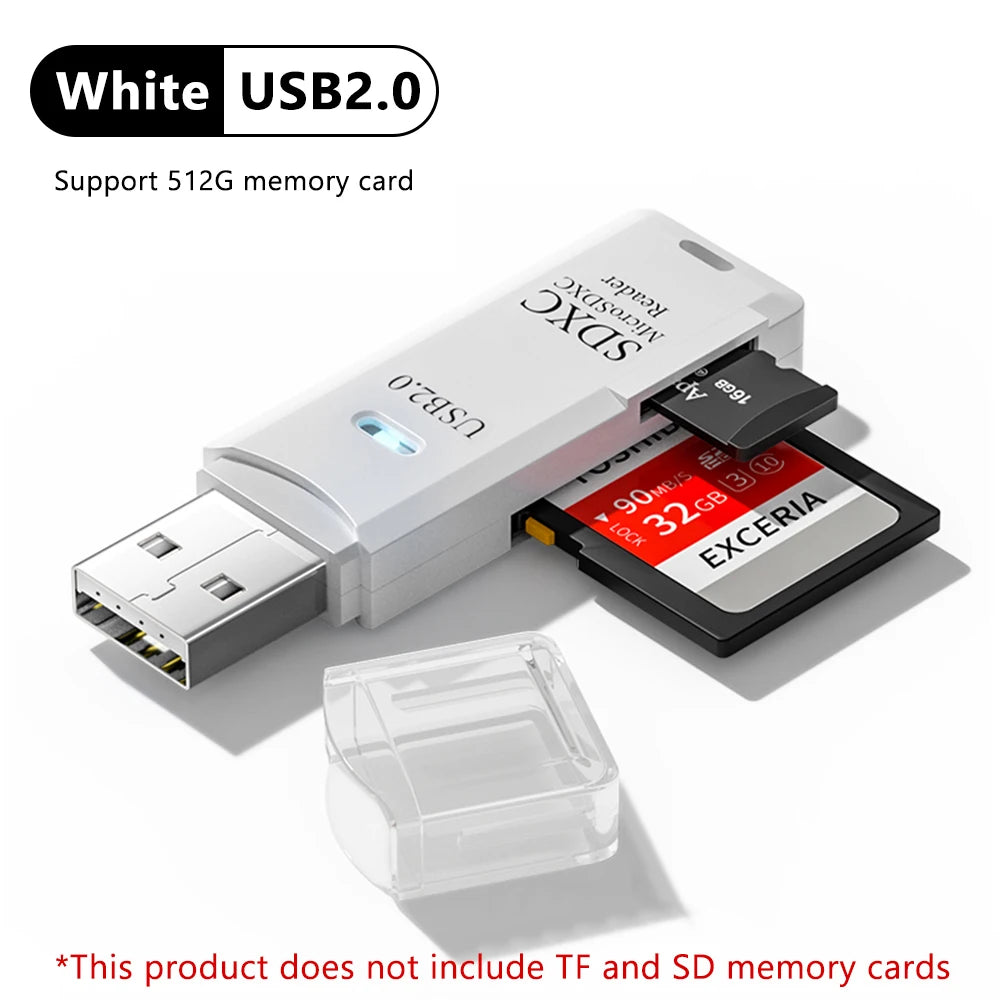 2-in-1 USB 3.0 SD & TF Card Reader Adapter