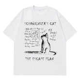 Schrödinger Cat Graphic T-Shirt – Physics Cotton Streetwear Tee unisex-tshirt AllTrendMart White S