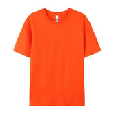 Women’s 100% Cotton Basic T-Shirt – Loose Fit Short Sleeve Casual Tee women-tshirt AllTrendMart Orange S