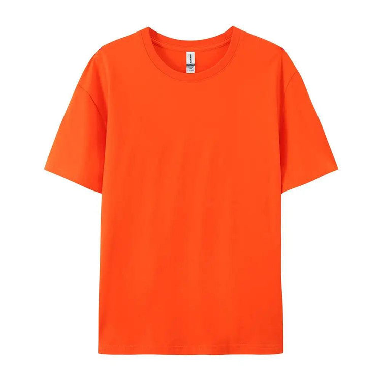 Women’s 100% Cotton Basic T-Shirt – Loose Fit Short Sleeve Casual Tee women-tshirt AllTrendMart Orange S
