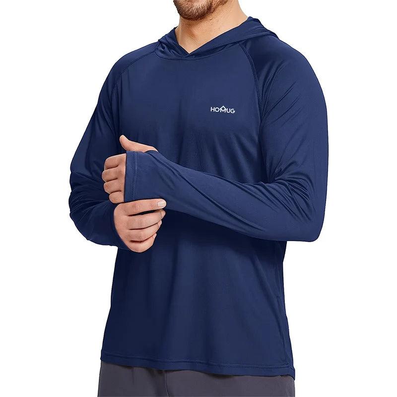 Men’s UPF50+ Sun Protection Hoodie T-Shirt – Quick Dry Long Sleeve Performance Top men-tshirt AllTrendMart