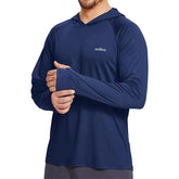 Men’s UPF50+ Sun Protection Hoodie T-Shirt – Quick Dry Long Sleeve Performance Top men-tshirt AllTrendMart