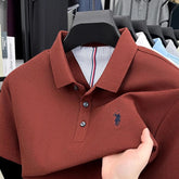 Men’s 100% Cotton Polo Shirt – Short Sleeve Classic Casual Summer Top men-tshirt AllTrendMart Red M