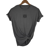 Women’s Floral Graphic Cotton T-Shirt – Casual Printed Summer Tee women-tshirt AllTrendMart Black & Dark Grey S
