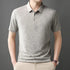 Men’s Casual Polo T-Shirt – Short Sleeve Solid Color Top men-tshirt AllTrendMart Beige M