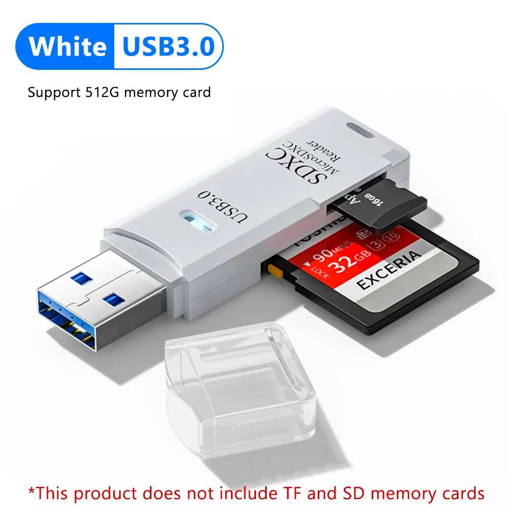 2-in-1 USB 3.0 SD & TF Card Reader Adapter