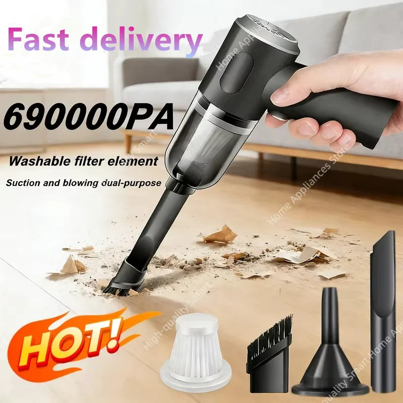 Wireless Car Vacuum Cleaner – High Power Wet & Dry Cordless Handheld