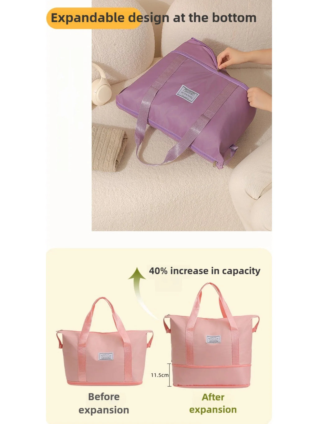 Large Capacity Waterproof Travel Storage & Laundry Bag