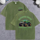 Vintage Monster Truck T-Shirt – Men’s Washed Cotton Graphic Tee unisex-tshirt AllTrendMart Dark Green XS