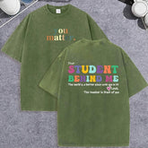 Unisex Vintage Washed T-Shirt – “You Matter” Graphic Cotton Loose Fit Tee unisex-tshirt AllTrendMart Dark Green XS