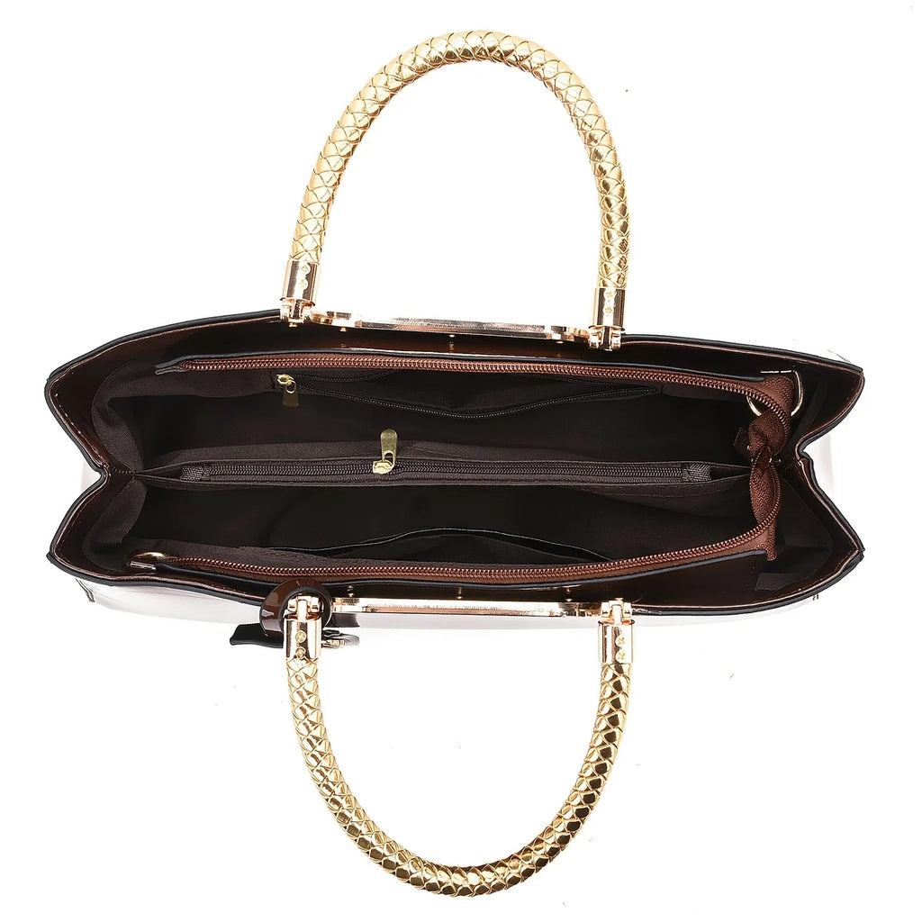 Women’s Glossy PU Leather Evening Clutch Handbag