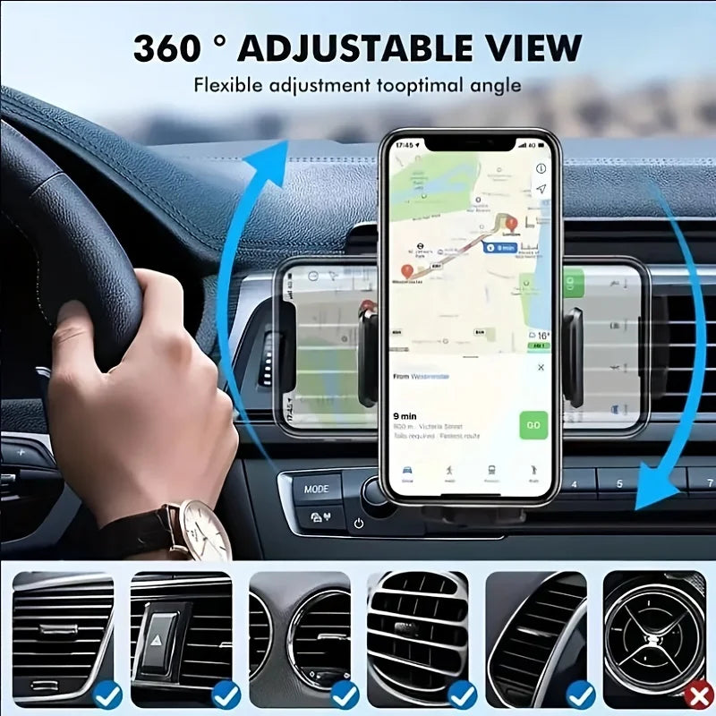 Car Air Vent Phone Holder Clip for 4.7-6.7 Inch Smartphones