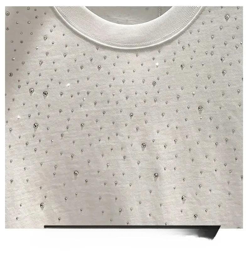 Unisex Rhinestone T-Shirt – Casual Short Sleeve Cotton Blend Tee unisex-tshirt AllTrendMart