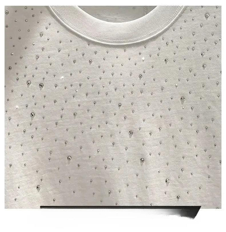 Unisex Rhinestone T-Shirt – Casual Short Sleeve Cotton Blend Tee unisex-tshirt AllTrendMart