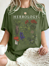 Women’s Herbology Graphic Cotton T-Shirt – Vintage Botanical Casual Tee women-tshirt AllTrendMart