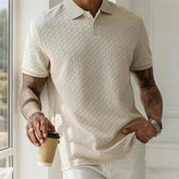 Men’s Breathable Polo T-Shirt – Casual Short Sleeve Summer Shirt men-tshirt AllTrendMart Light Khaki S