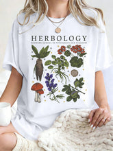 Women’s Herbology Graphic Cotton T-Shirt – Vintage Botanical Casual Tee women-tshirt AllTrendMart