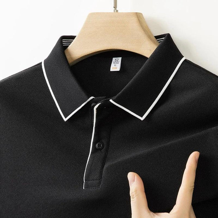Men’s Business Casual Polo T-Shirt – Short Sleeve Solid Color Top men-tshirt AllTrendMart
