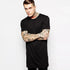 Men’s Longline Cotton T-Shirt – Hip Hop Extra Long Casual Tee men-tshirt AllTrendMart Fashion Black S