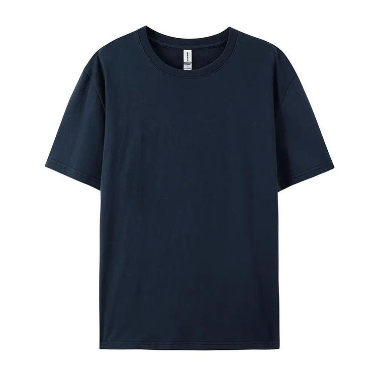 Women’s 100% Cotton Basic T-Shirt – Loose Fit Short Sleeve Casual Tee women-tshirt AllTrendMart Dark Blue S