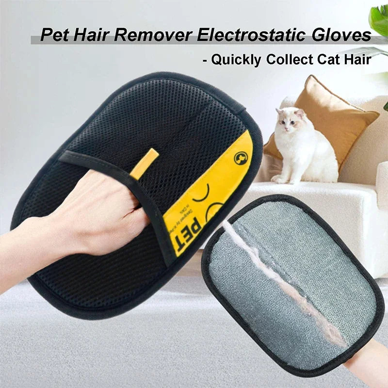 Pet Hair Remover Glove – Reusable Electrostatic Grooming & Lint Brush