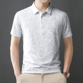 Men’s Casual Polo T-Shirt – Short Sleeve Solid Color Top men-tshirt AllTrendMart White M