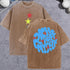 Unisex Vintage Washed T-Shirt – “Rich Off Myself” Graphic Cotton Loose Fit Tee unisex-tshirt AllTrendMart Brown XS