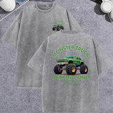Vintage Monster Truck T-Shirt – Men’s Washed Cotton Graphic Tee unisex-tshirt AllTrendMart Gray XS