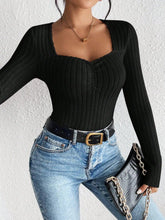 Women’s Knit Long Sleeve T-Shirt – Soft Casual Top with Decorative Collar women-tshirt AllTrendMart
