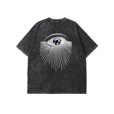 Women’s Washed Oversized Graphic T-Shirt – Vintage Cotton Y2K Tee women-tshirt AllTrendMart JJ0706 Black S