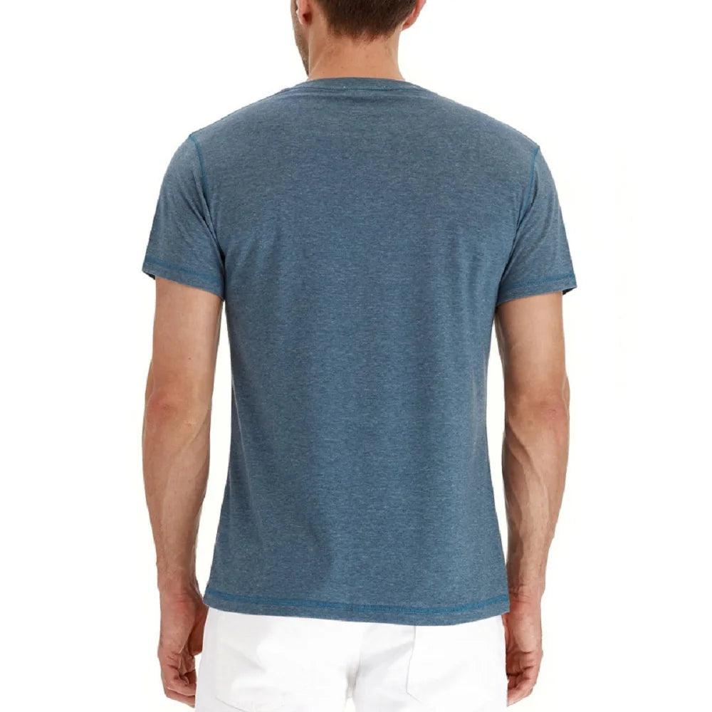 Men’s Cotton Henley T-Shirt – Slim Fit Short Sleeve Casual Tee men-tshirt AllTrendMart