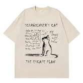 Schrödinger Cat Graphic T-Shirt – Physics Cotton Streetwear Tee unisex-tshirt AllTrendMart Beige S