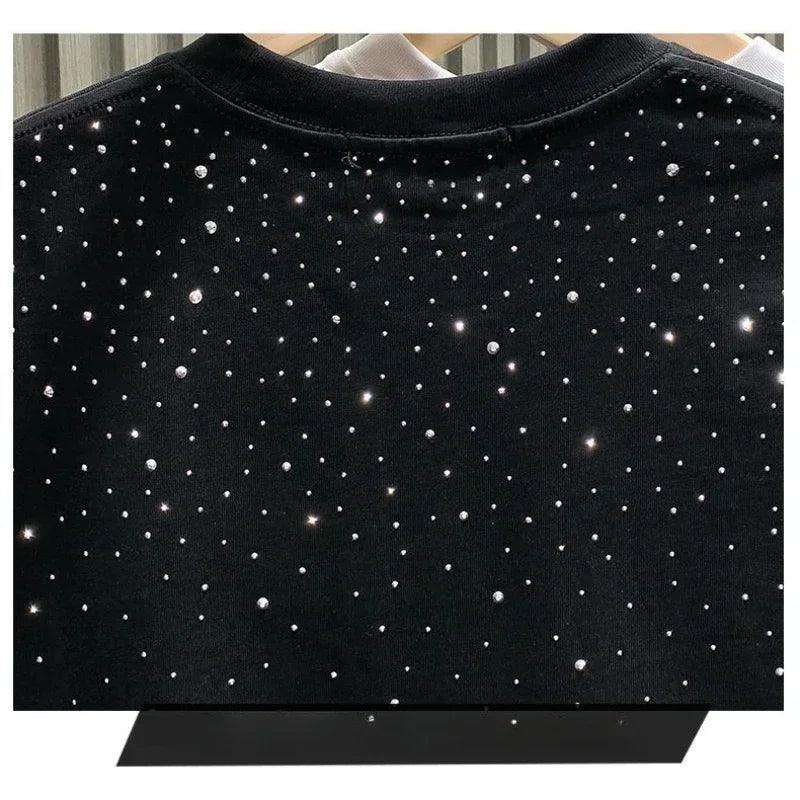 Unisex Rhinestone T-Shirt – Casual Short Sleeve Cotton Blend Tee unisex-tshirt AllTrendMart