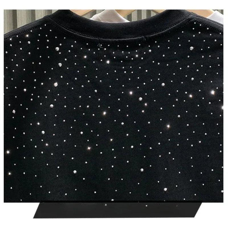 Unisex Rhinestone T-Shirt – Casual Short Sleeve Cotton Blend Tee unisex-tshirt AllTrendMart