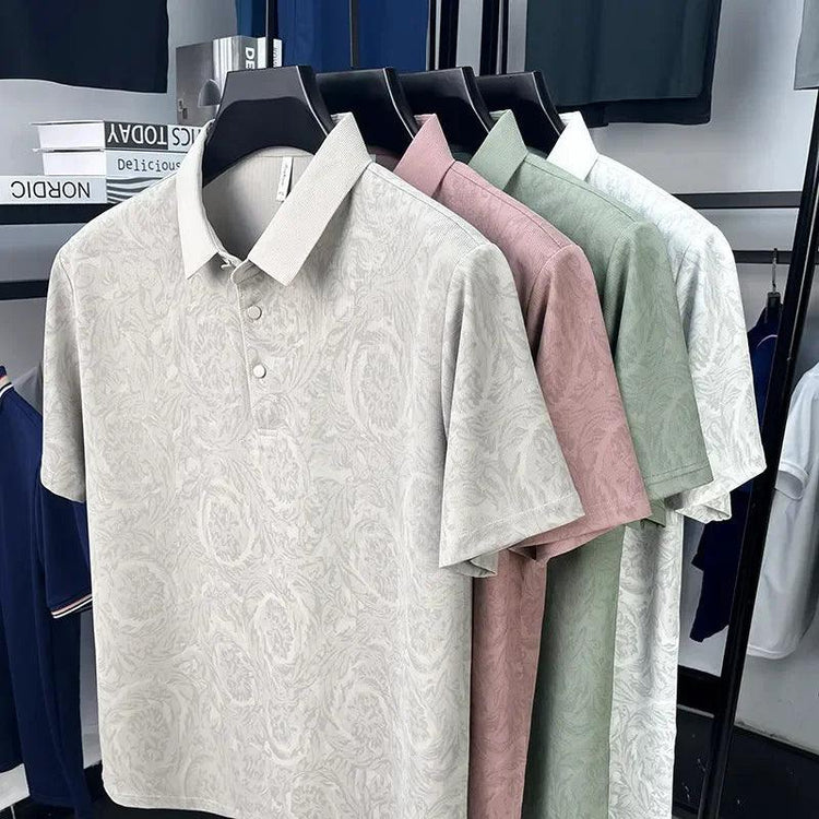 Men’s Casual Polo T-Shirt – Short Sleeve Solid Color Top men-tshirt AllTrendMart