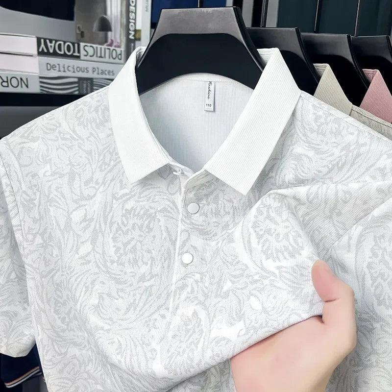 Men’s Casual Polo T-Shirt – Short Sleeve Solid Color Top men-tshirt AllTrendMart