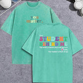Unisex Vintage Washed T-Shirt – “You Matter” Graphic Cotton Loose Fit Tee unisex-tshirt AllTrendMart Green XS
