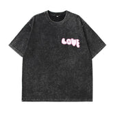Women’s Washed Oversized Graphic T-Shirt – Vintage Cotton Y2K Tee women-tshirt AllTrendMart JJ0705 Black S