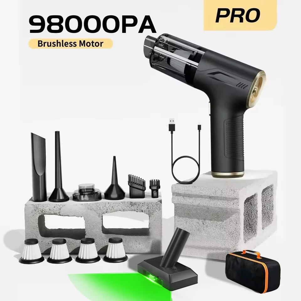 Powerful Mini Car Vacuum – Cordless & Portable