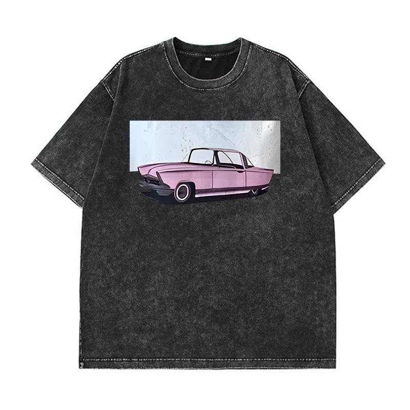 Women’s Washed Oversized Graphic T-Shirt – Vintage Cotton Y2K Tee women-tshirt AllTrendMart JJ0699 Black S