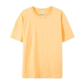 Women’s 100% Cotton Basic T-Shirt – Loose Fit Short Sleeve Casual Tee women-tshirt AllTrendMart Sun Orange S