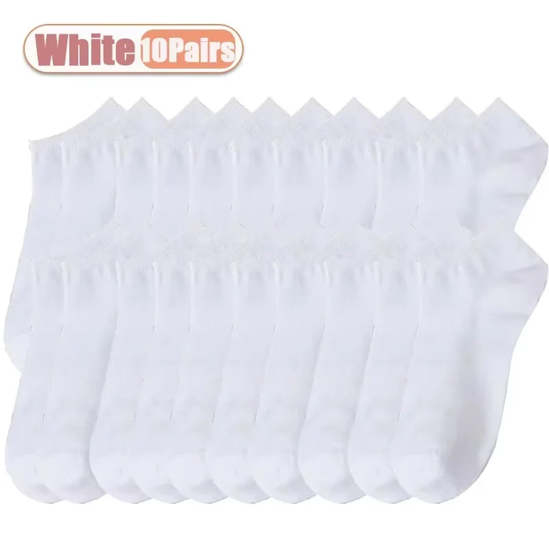 10 Pairs Antibacterial & Breathable Boat Socks for All Seasons