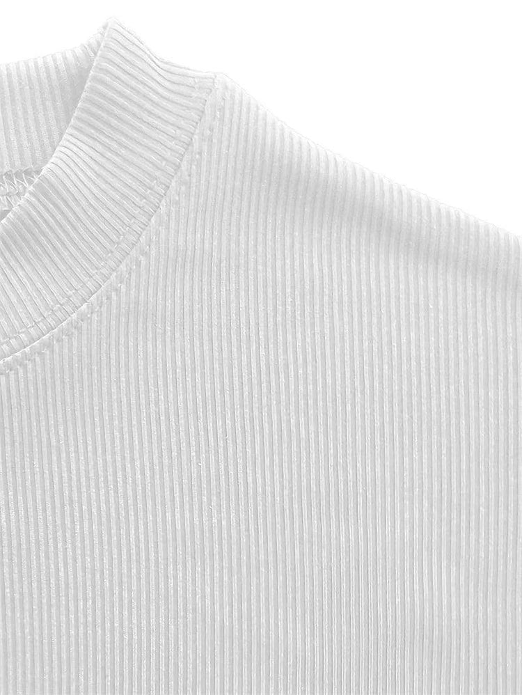 Men’s Striped Short Sleeve T-Shirt – High Collar Casual Fitness Top men-tshirt AllTrendMart