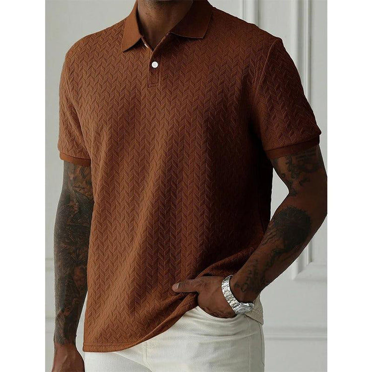 Men’s Breathable Polo T-Shirt – Casual Short Sleeve Summer Shirt men-tshirt AllTrendMart Coffee Brown S