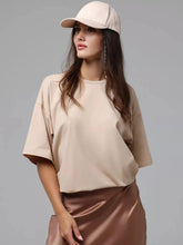 Women’s 100% Cotton Basic T-Shirt – Loose Fit Short Sleeve Casual Tee women-tshirt AllTrendMart